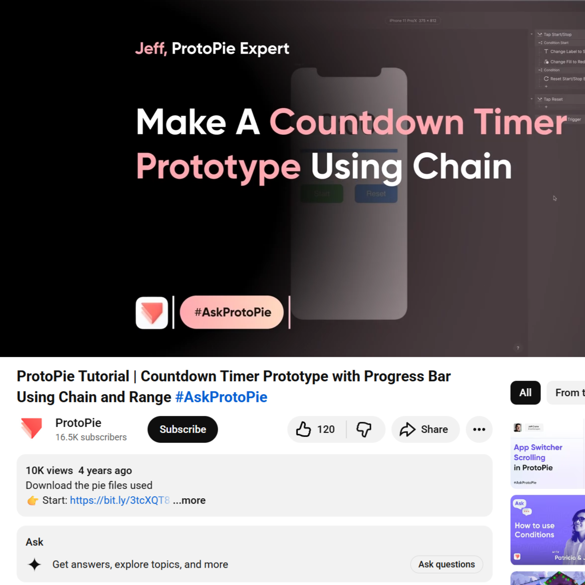 ProtoPie Tutorial - Countdown Timer (ProtoPie, 2021)